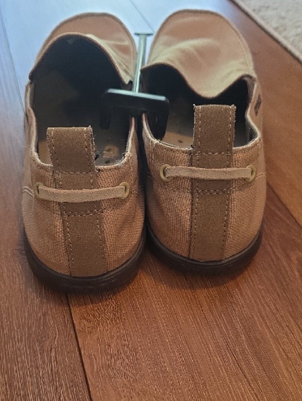 CROCS Men's Tan Slip-On Canvas Loafers - Picture 5 of 12
